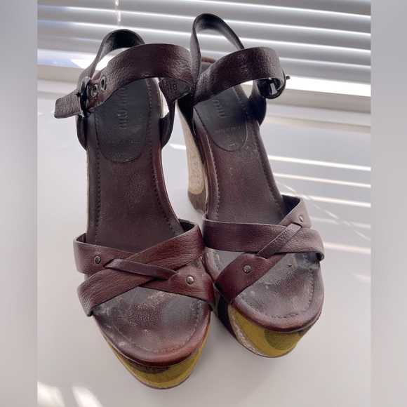 . Miu Miu wedge sandals - Picture 7 of 15